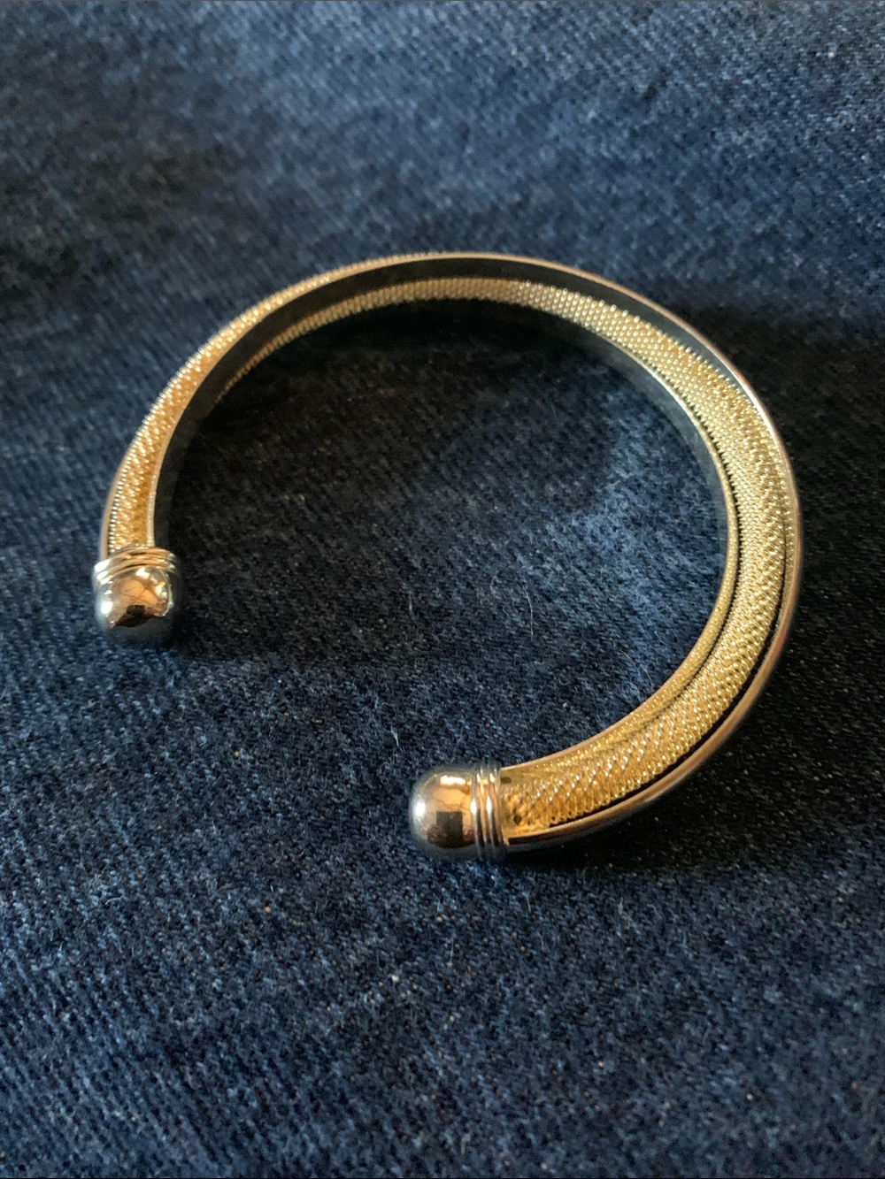 Sterling Silver Textured Open Cuff Bracelet